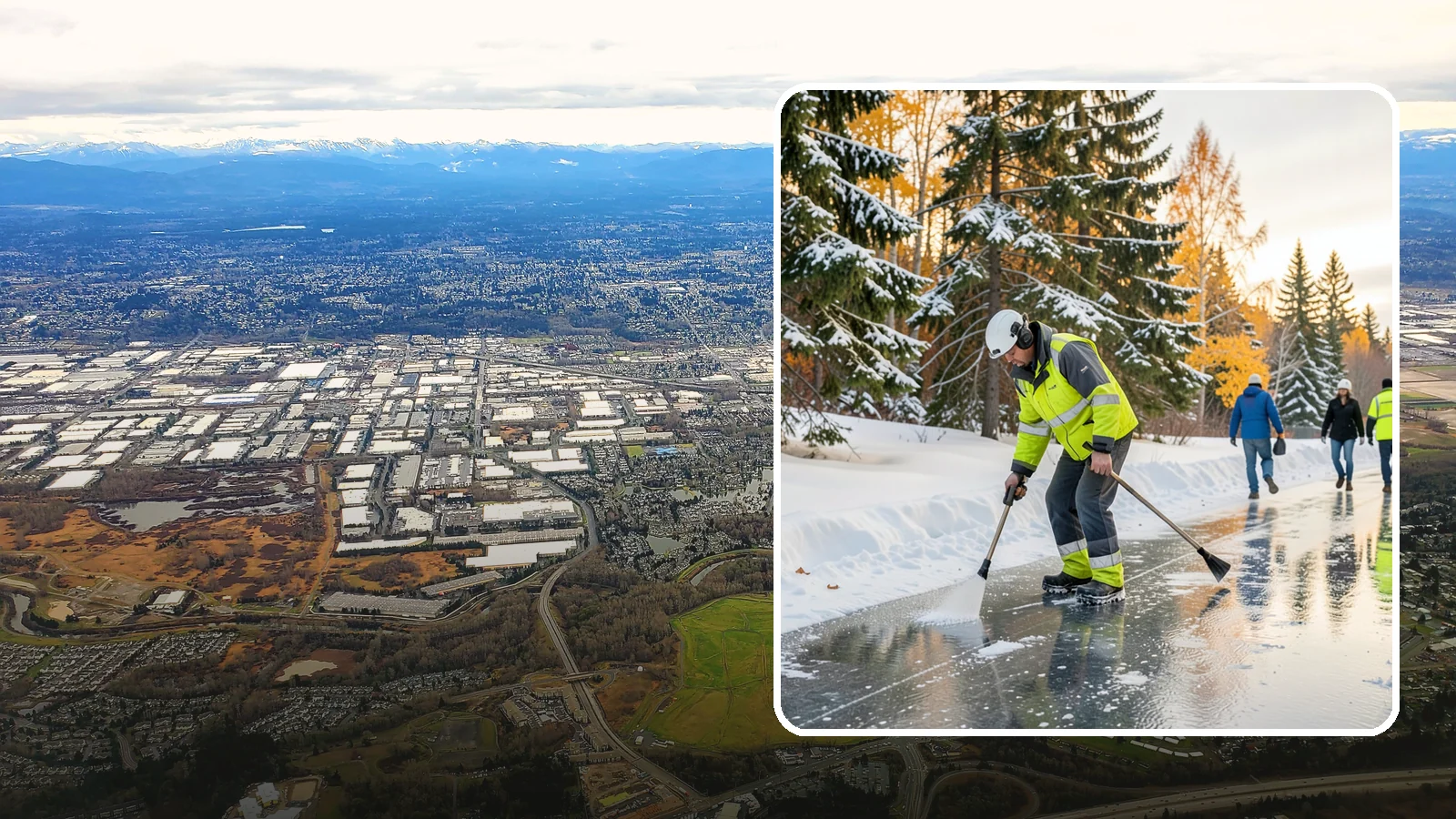 Frozen Walkway Treatment in Kent, King County, WA - We treat frozen and glazed walkways across Western Washington on demand so pedestrians can move safely when paths turn to ice.