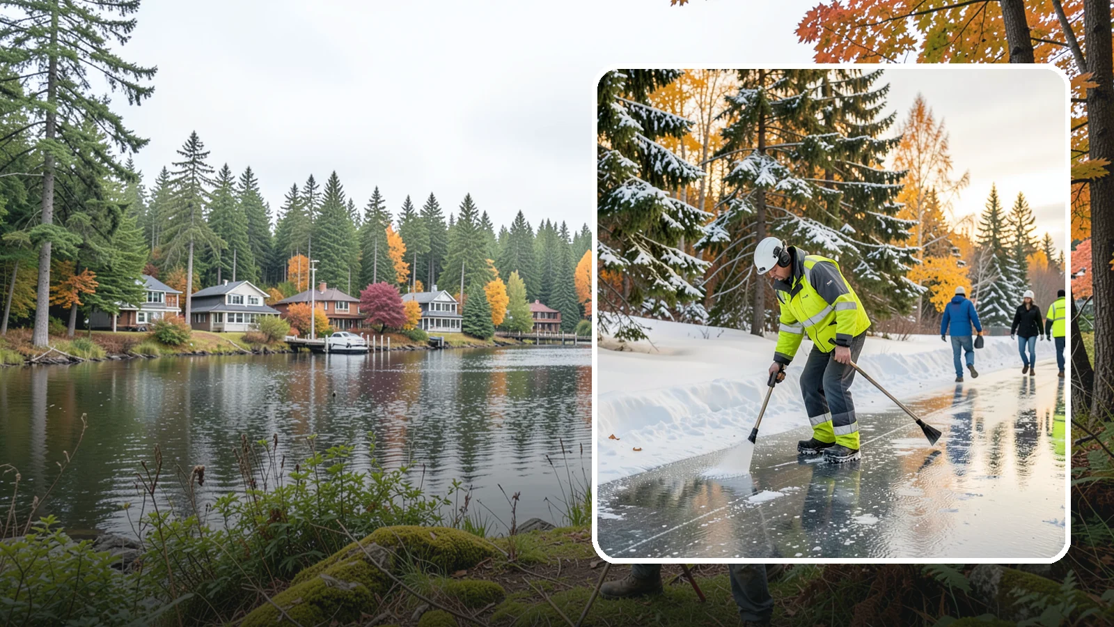 Frozen Walkway Treatment in La Conner, Skagit County, WA - We treat frozen and glazed walkways across Western Washington on demand so pedestrians can move safely when paths turn to ice.