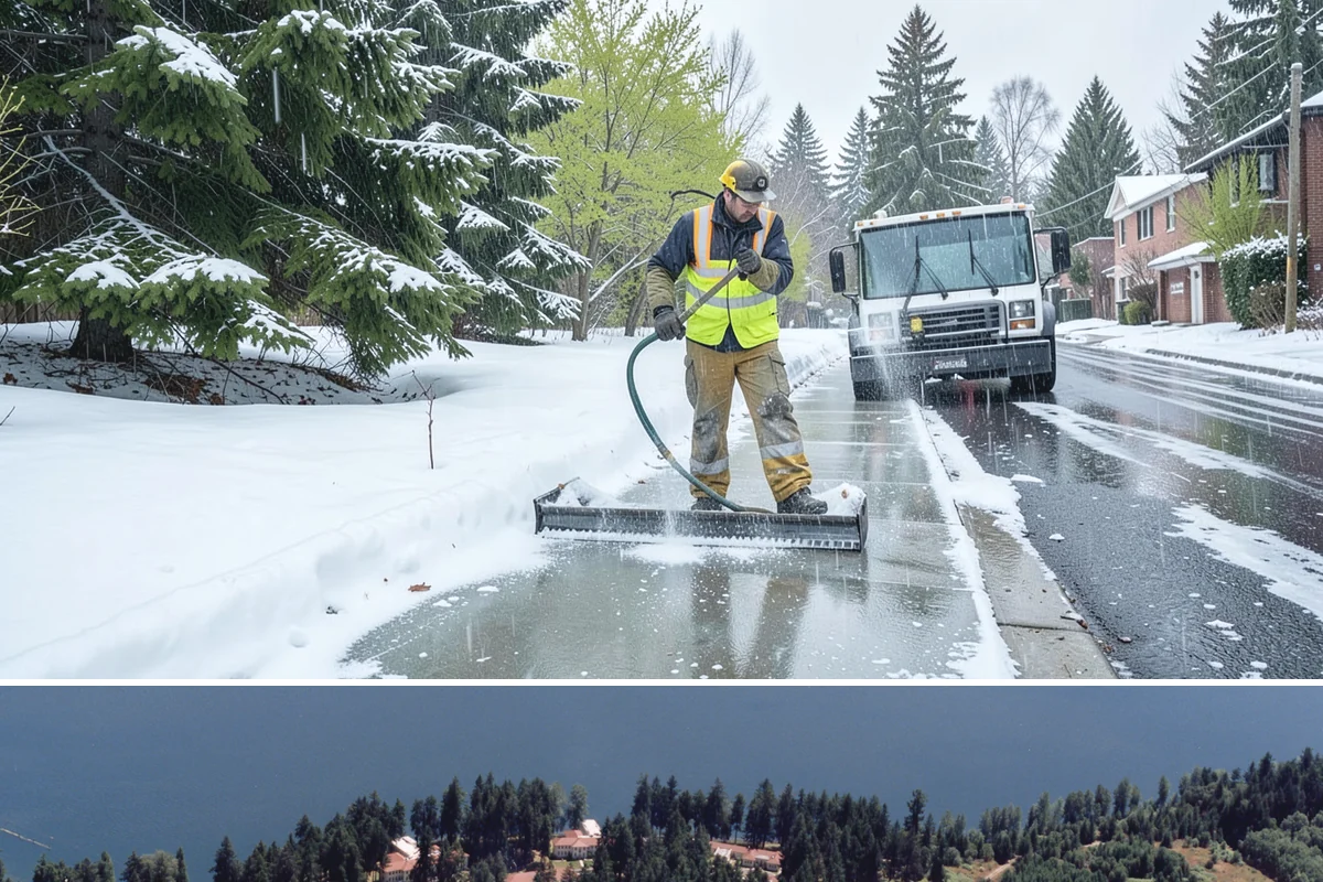 Frozen Walkway Treatment in Lakewood, Pierce County, WA - Frozen walkway treatment is available all winter, with peak demand during freeze-thaw stretches from late fall into early spring.