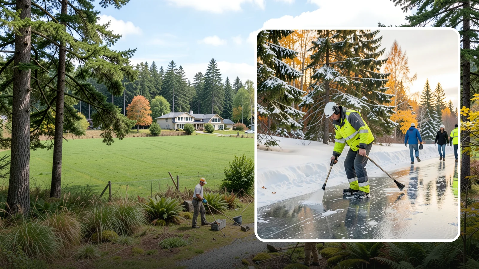 Frozen Walkway Treatment in Lyman, Skagit County, WA - We treat frozen and glazed walkways across Western Washington on demand so pedestrians can move safely when paths turn to ice.