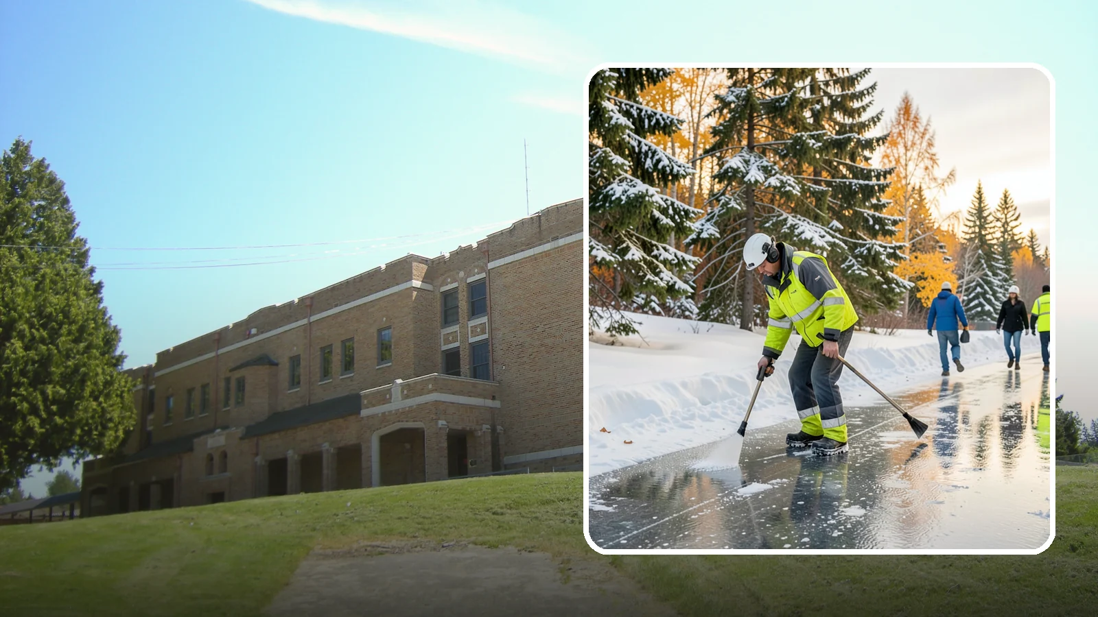 Frozen Walkway Treatment in Maple Valley, King County, WA - We treat frozen and glazed walkways across Western Washington on demand so pedestrians can move safely when paths turn to ice.