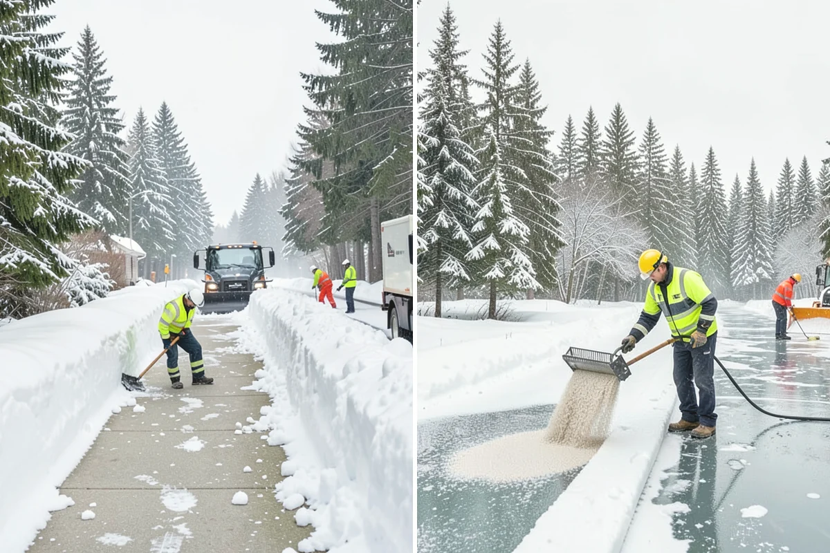 Frozen Walkway Treatment in Mill Creek, Snohomish County, WA - Confirm which walkways are frozen and prioritize them