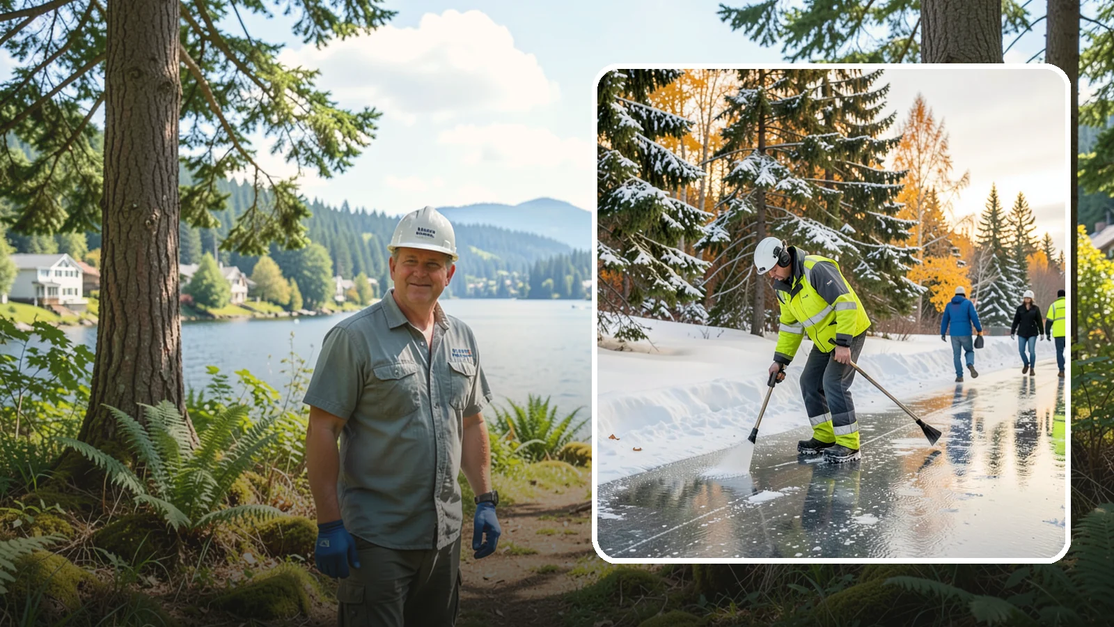 Frozen Walkway Treatment in Milton, King County, WA - We treat frozen and glazed walkways across Western Washington on demand so pedestrians can move safely when paths turn to ice.