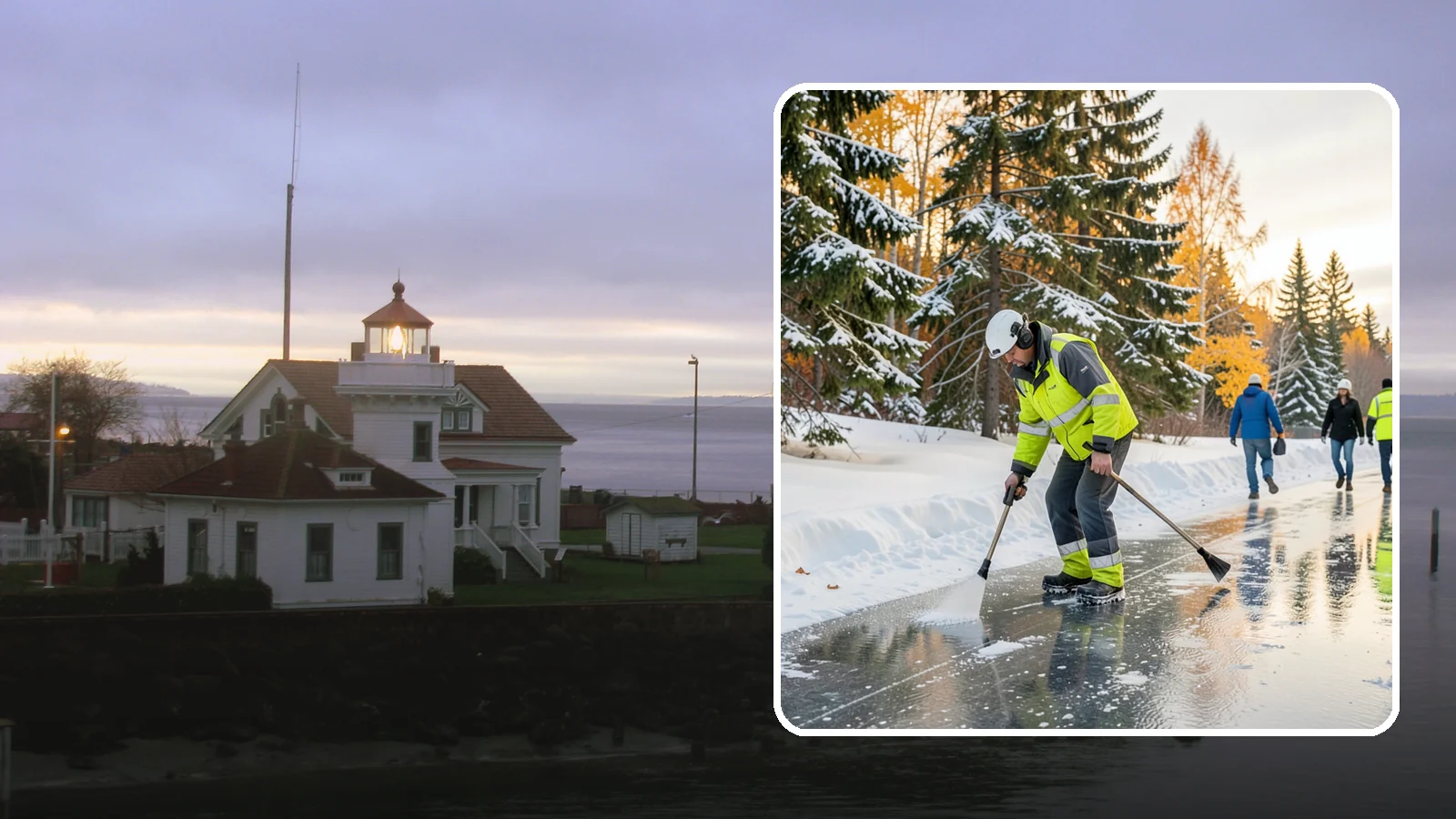 Frozen Walkway Treatment in Mukilteo, Snohomish County, WA - We treat frozen and glazed walkways across Western Washington on demand so pedestrians can move safely when paths turn to ice.