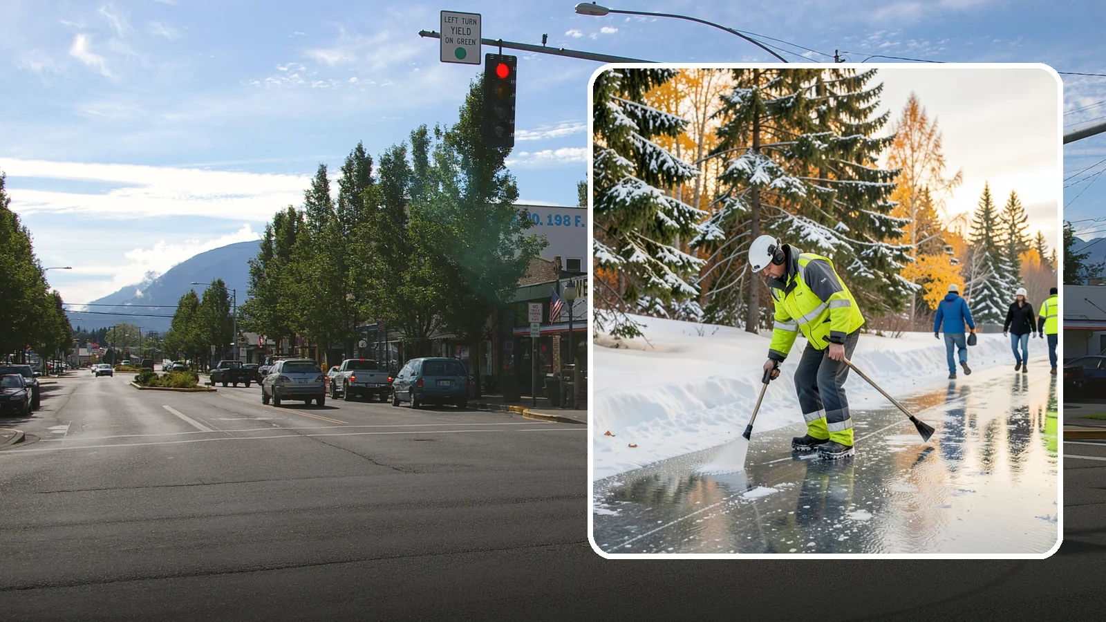 Frozen Walkway Treatment in North Bend, King County, WA - We treat frozen and glazed walkways across Western Washington on demand so pedestrians can move safely when paths turn to ice.