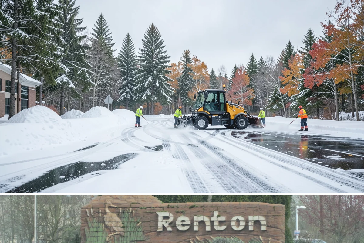 Frozen Walkway Treatment in Renton, King County, WA - Frozen walkway treatment is available all winter, with peak demand during freeze-thaw stretches from late fall into early spring.