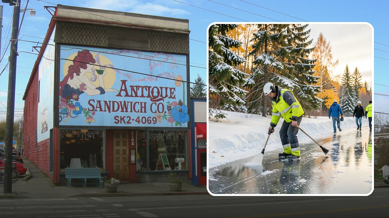 Frozen Walkway Treatment in Ruston, Pierce County, WA - We treat frozen and glazed walkways across Western Washington on demand so pedestrians can move safely when paths turn to ice.
