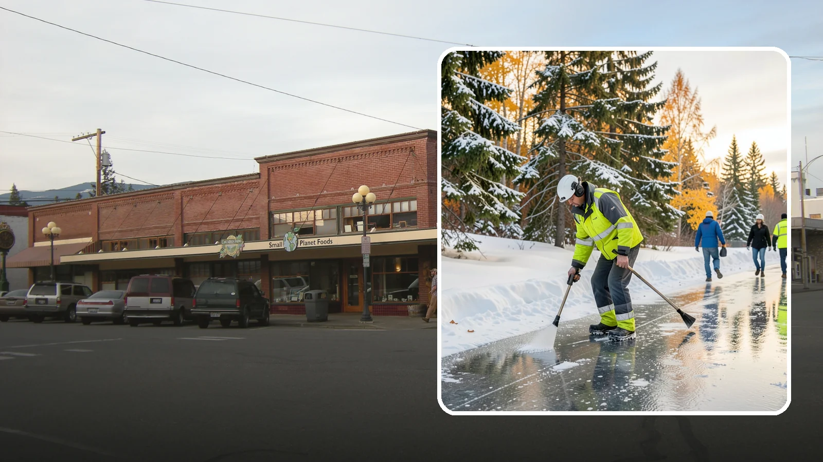 Frozen Walkway Treatment in Sedro-Woolley, Skagit County, WA - We treat frozen and glazed walkways across Western Washington on demand so pedestrians can move safely when paths turn to ice.
