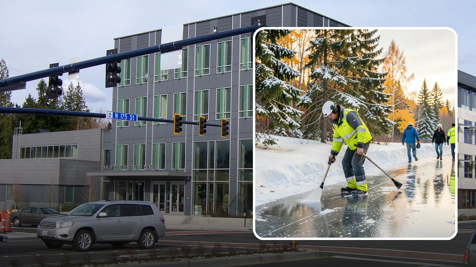 Frozen Walkway Treatment in Shoreline, King County, WA - We treat frozen and glazed walkways across Western Washington on demand so pedestrians can move safely when paths turn to ice.