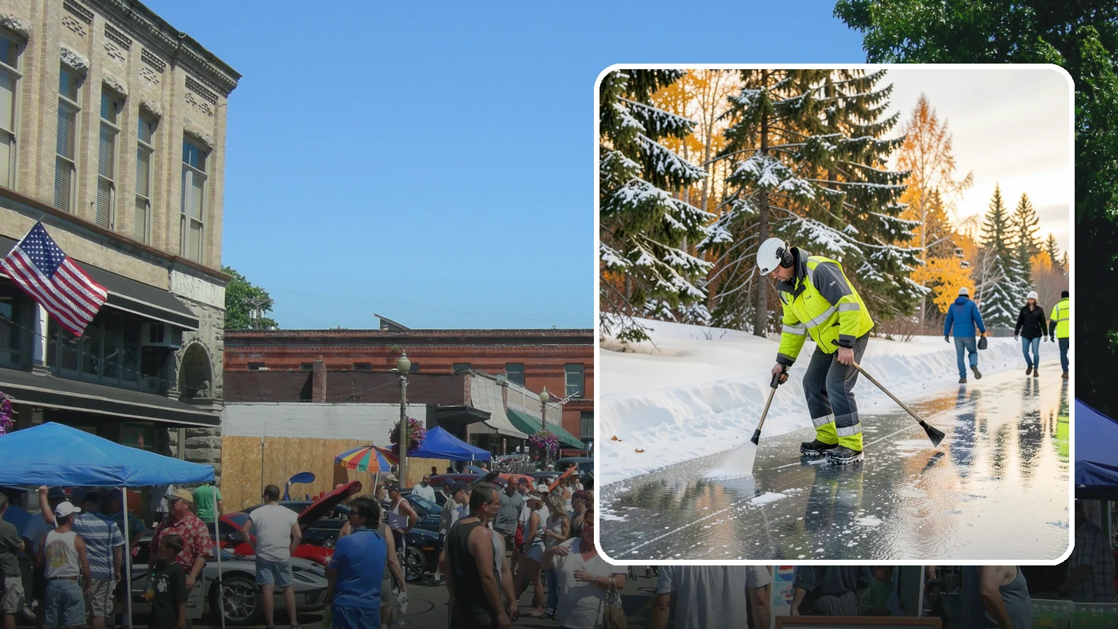 Frozen Walkway Treatment in Snohomish, Snohomish County, WA - We treat frozen and glazed walkways across Western Washington on demand so pedestrians can move safely when paths turn to ice.