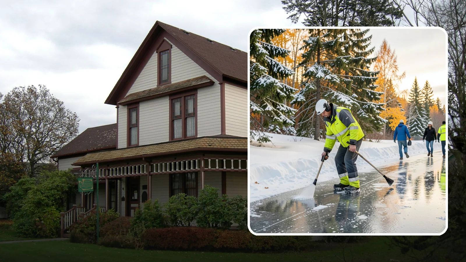 Frozen Walkway Treatment in Sumner, Pierce County, WA - We treat frozen and glazed walkways across Western Washington on demand so pedestrians can move safely when paths turn to ice.