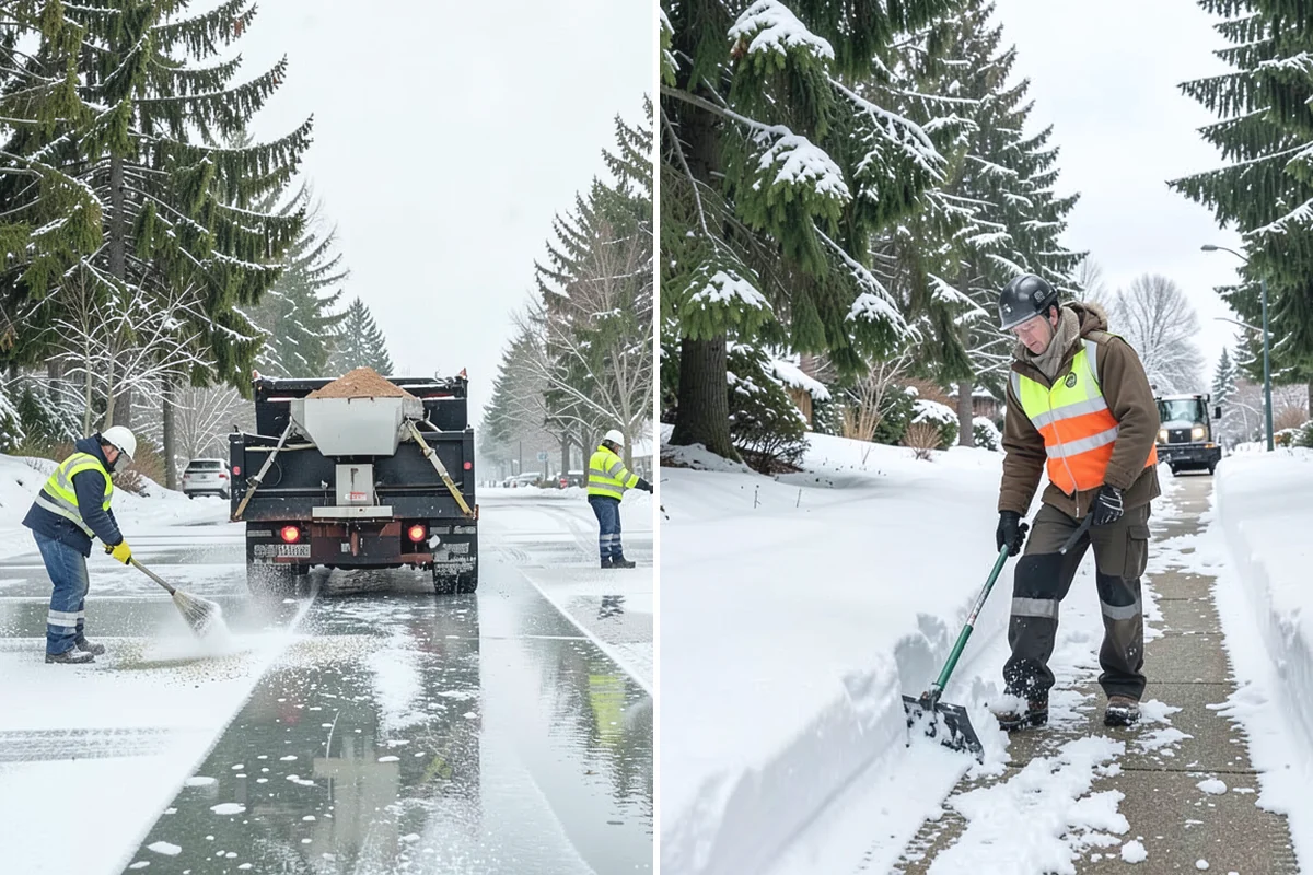 Frozen Walkway Treatment in Sumner, Pierce County, WA - Confirm which walkways are frozen and prioritize them