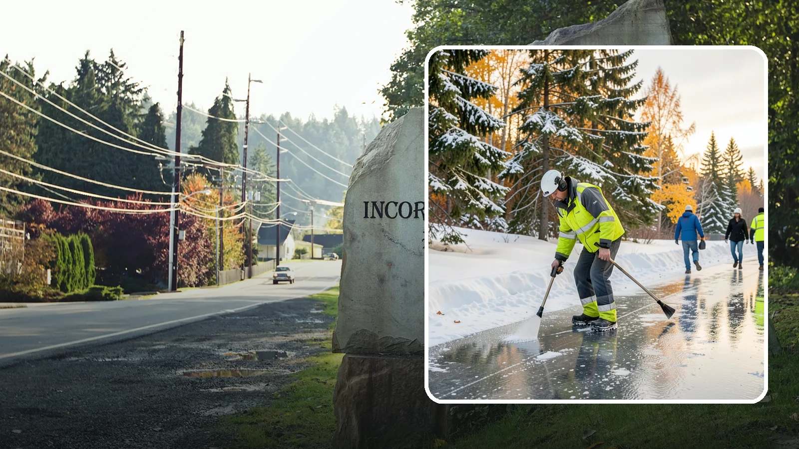 Frozen Walkway Treatment in Wilkeson, Pierce County, WA - We treat frozen and glazed walkways across Western Washington on demand so pedestrians can move safely when paths turn to ice.