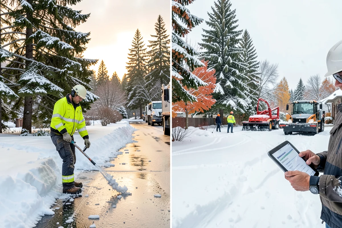 Garage Entrance Snow Removal in Arlington, Snohomish County, WA - We inspect the apron and garage door clearance
