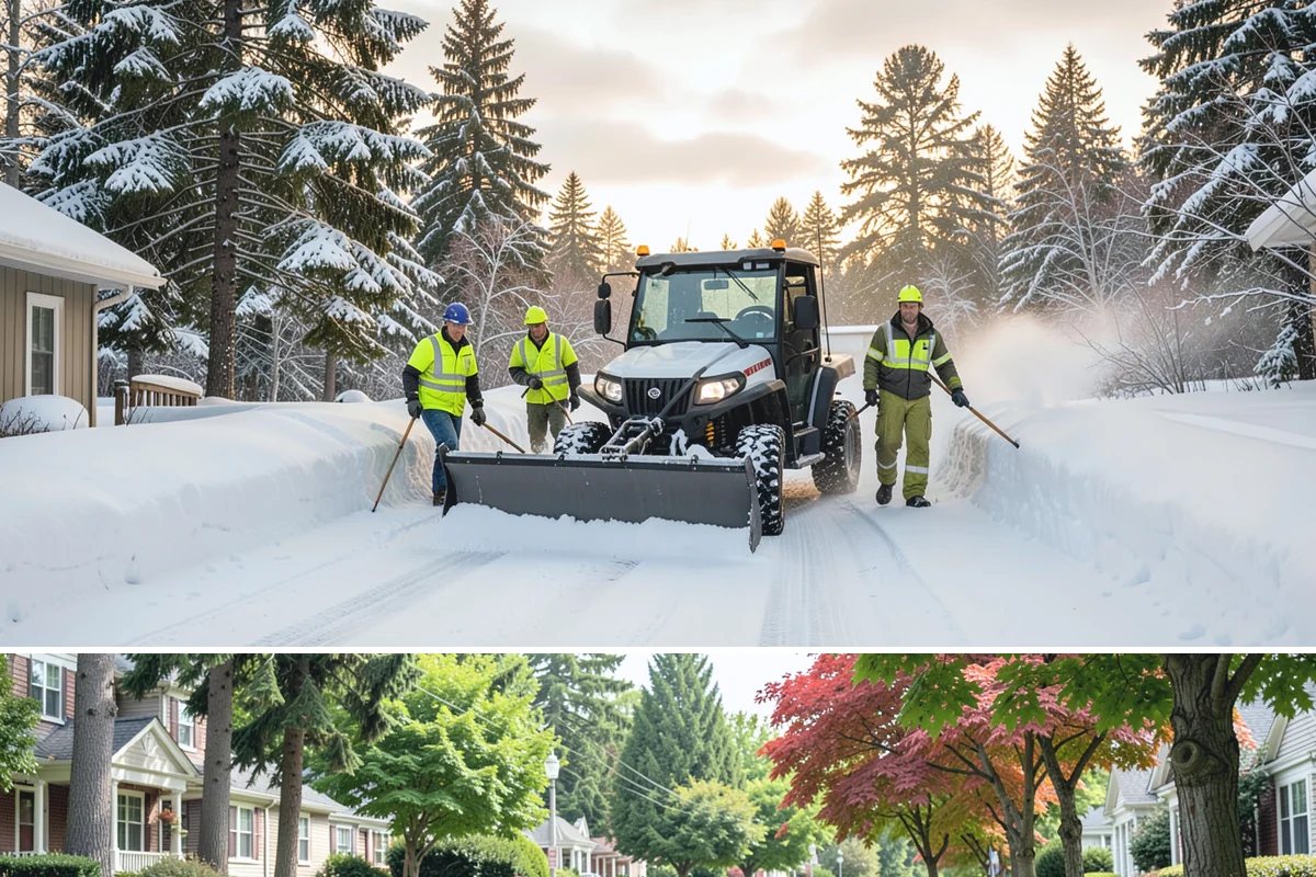 Garage Entrance Snow Removal in Beaux Arts Village, King County, WA - Reserve service in early winter so your garage apron is handled from the season's first freeze.