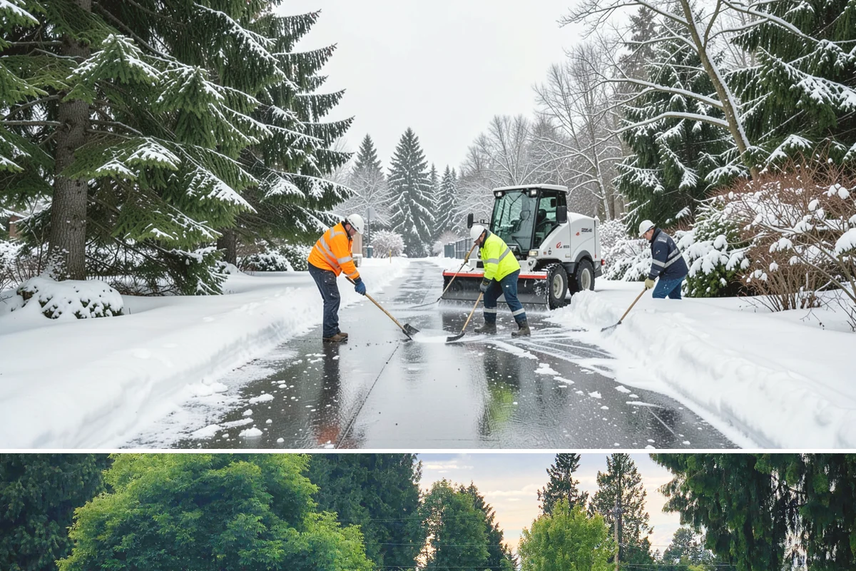 Garage Entrance Snow Removal in Bonney Lake, Pierce County, WA - Reserve service in early winter so your garage apron is handled from the season's first freeze.