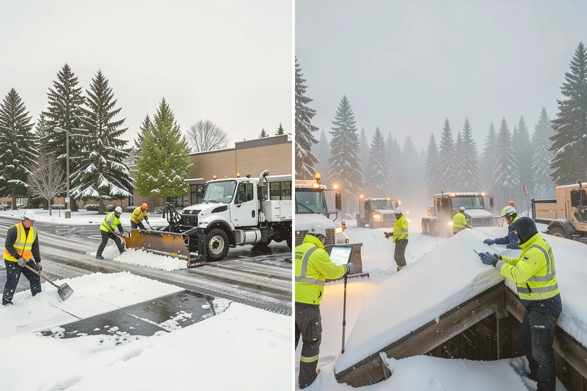 Garage Entrance Snow Removal in Bothell, King County, WA - We inspect the apron and garage door clearance