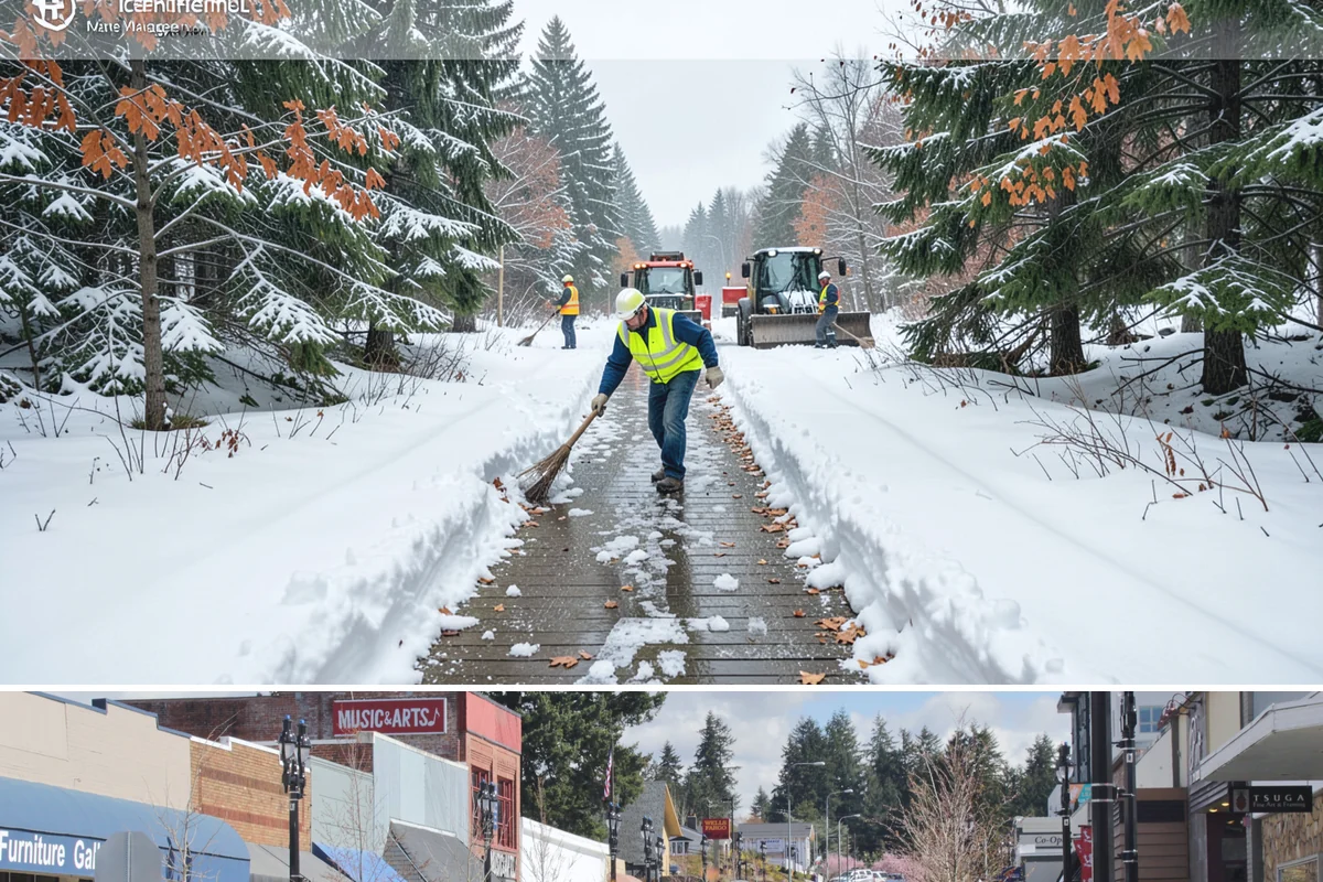 Garage Entrance Snow Removal in Bothell, King County, WA - Reserve service in early winter so your garage apron is handled from the season's first freeze.