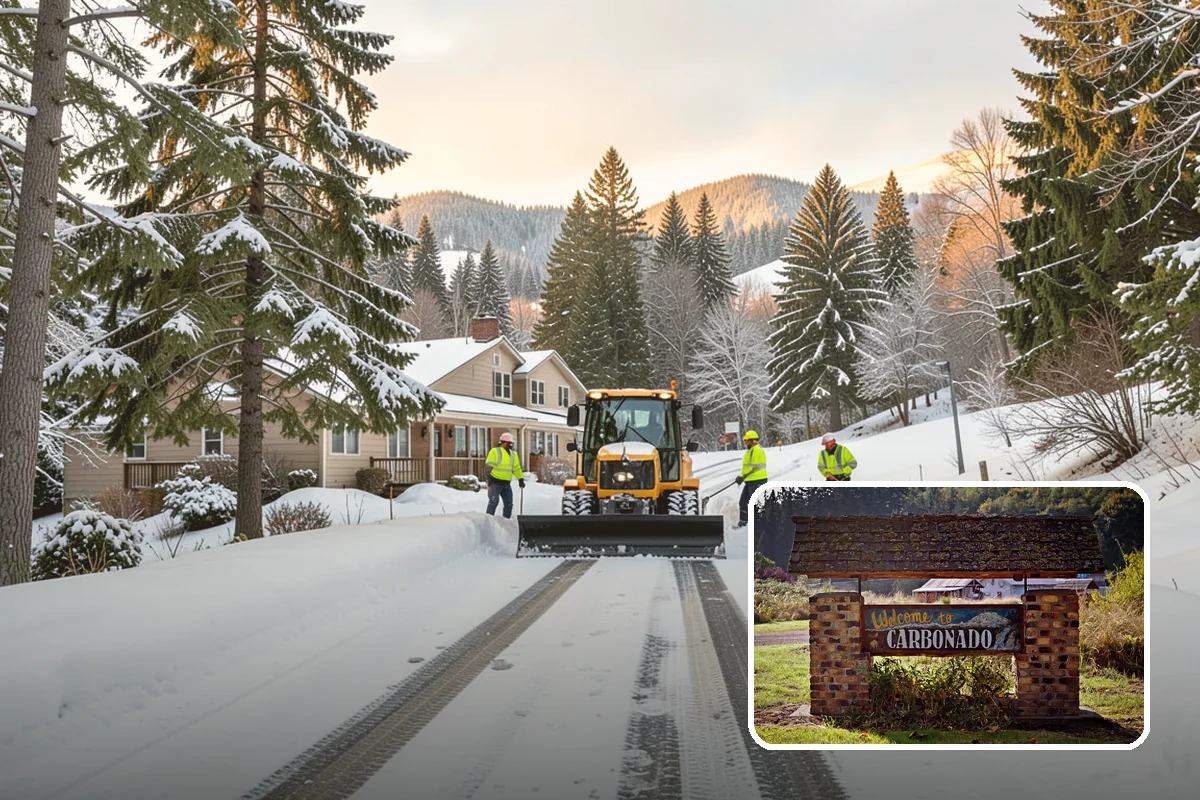Garage Entrance Snow Removal in Carbonado, Pierce County, WA - Frees the overhead door to open without jamming