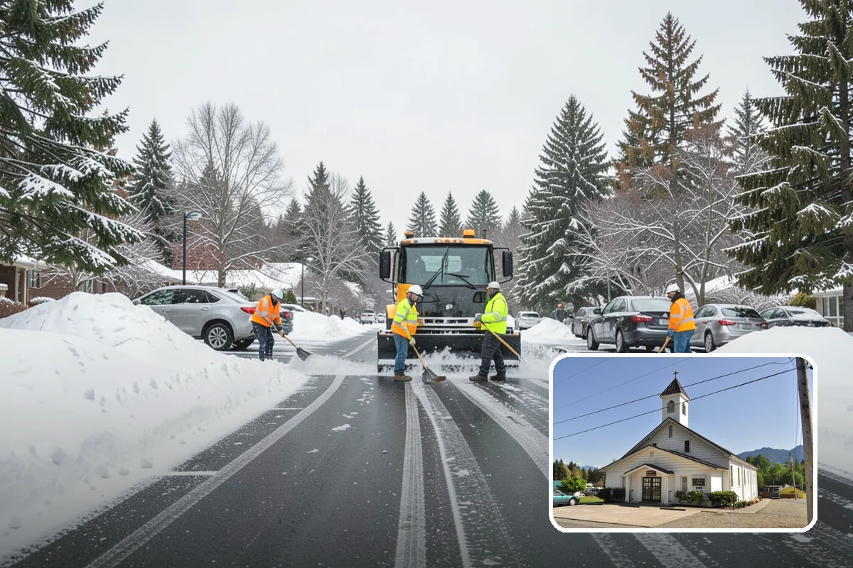 Garage Entrance Snow Removal in Concrete, Skagit County, WA - Frees the overhead door to open without jamming