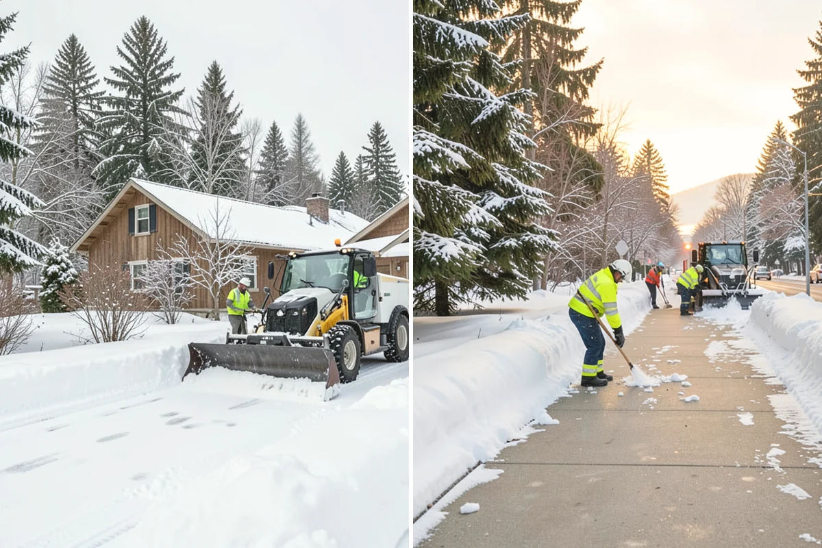 Garage Entrance Snow Removal in Covington, King County, WA - We inspect the apron and garage door clearance