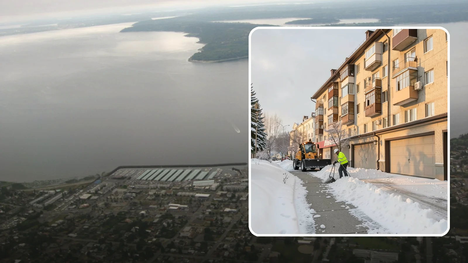 Garage Entrance Snow Removal in Des Moines, King County, WA - We clear the apron in front of your garage so the door opens freely and you can back out with traction.
