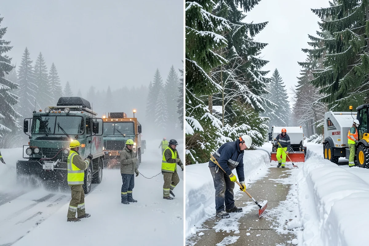 Garage Entrance Snow Removal in Federal Way, King County, WA - We inspect the apron and garage door clearance