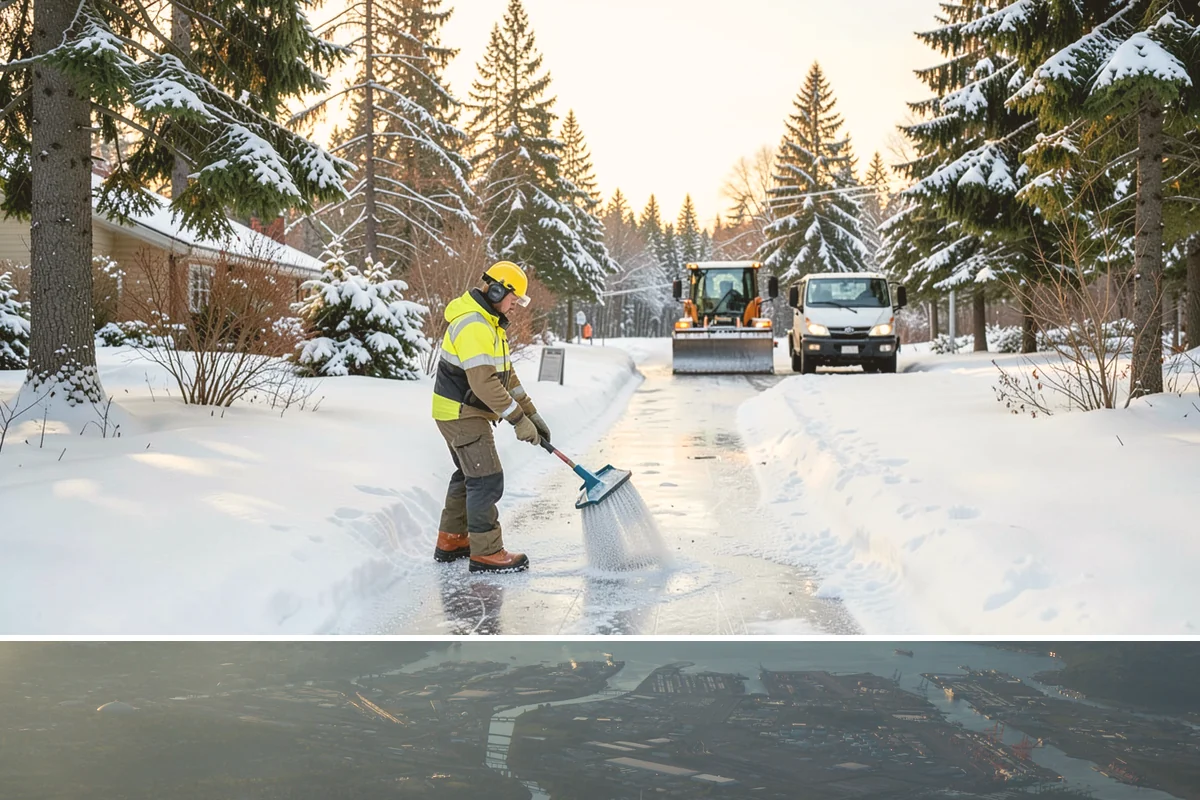 Garage Entrance Snow Removal in Fife, Pierce County, WA - Reserve service in early winter so your garage apron is handled from the season's first freeze.
