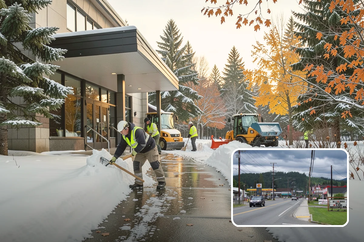 Garage Entrance Snow Removal in Granite Falls, Snohomish County, WA - Frees the overhead door to open without jamming