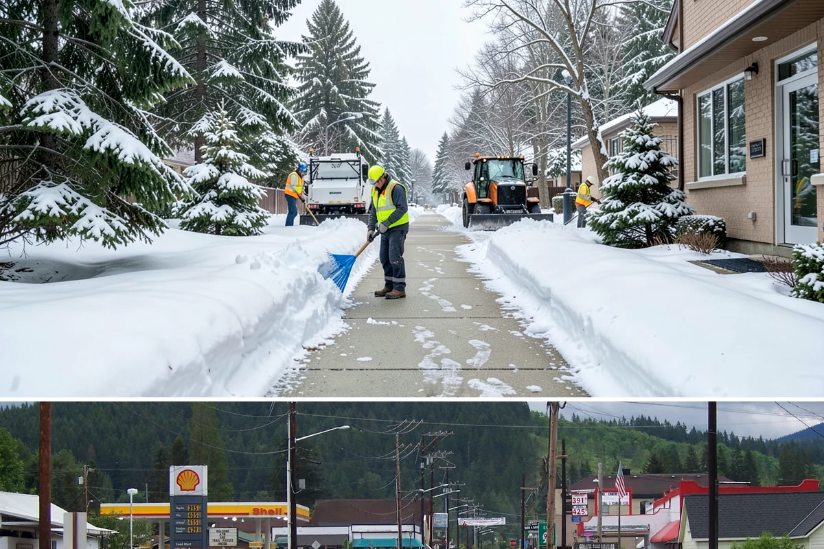 Garage Entrance Snow Removal in Granite Falls, Snohomish County, WA - Reserve service in early winter so your garage apron is handled from the season's first freeze.
