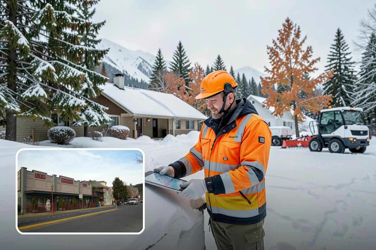 Garage Entrance Snow Removal in Issaquah, King County, WA - Frees the overhead door to open without jamming