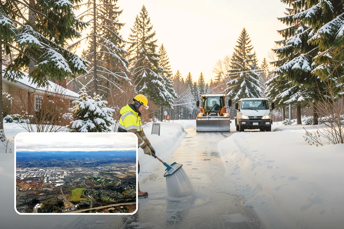 Garage Entrance Snow Removal in Kent, King County, WA - Frees the overhead door to open without jamming