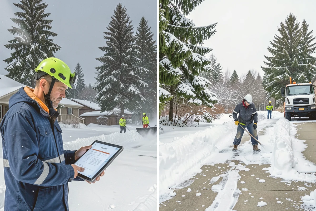 Garage Entrance Snow Removal in Kent, King County, WA - We inspect the apron and garage door clearance