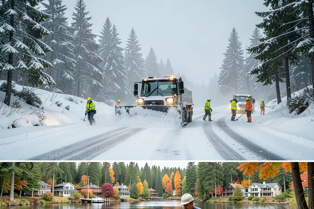 Garage Entrance Snow Removal in La Conner, Skagit County, WA - Reserve service in early winter so your garage apron is handled from the season's first freeze.