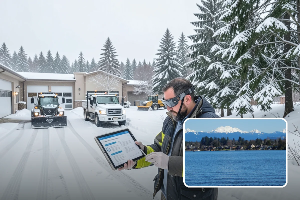 Garage Entrance Snow Removal in Lake Stevens, Snohomish County, WA - Frees the overhead door to open without jamming