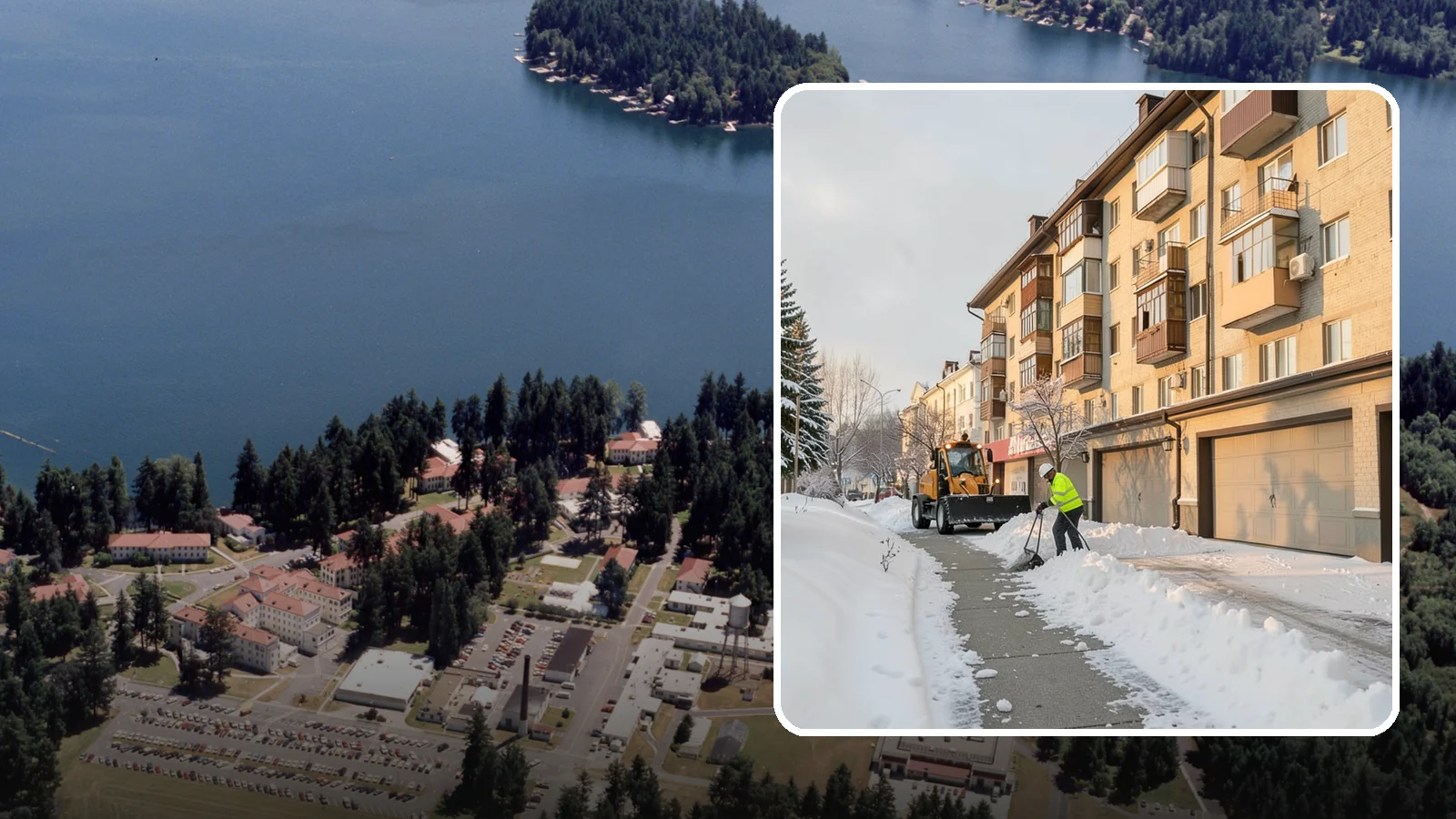 Garage Entrance Snow Removal in Lakewood, Pierce County, WA - We clear the apron in front of your garage so the door opens freely and you can back out with traction.