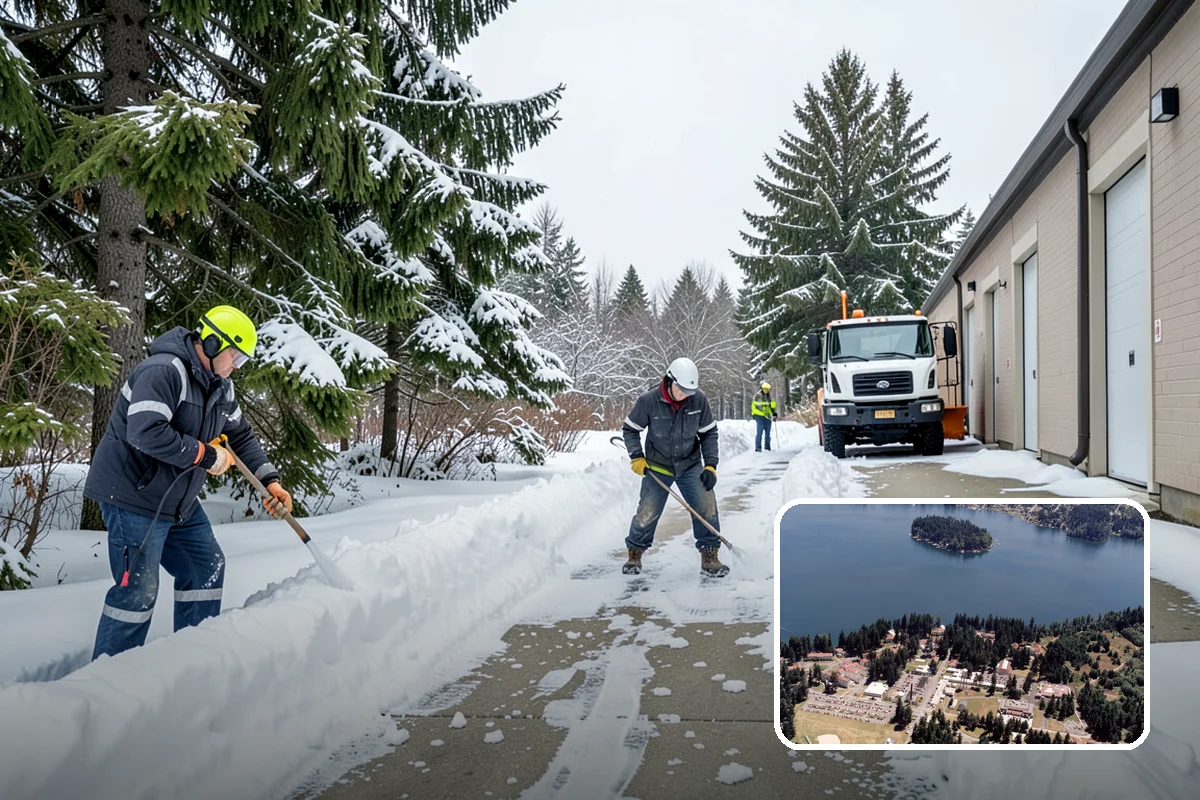 Garage Entrance Snow Removal in Lakewood, Pierce County, WA - Frees the overhead door to open without jamming