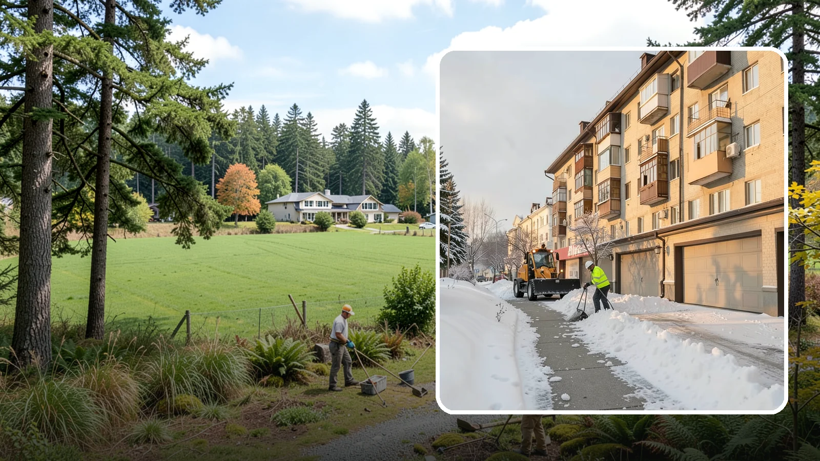 Garage Entrance Snow Removal in Lyman, Skagit County, WA - We clear the apron in front of your garage so the door opens freely and you can back out with traction.