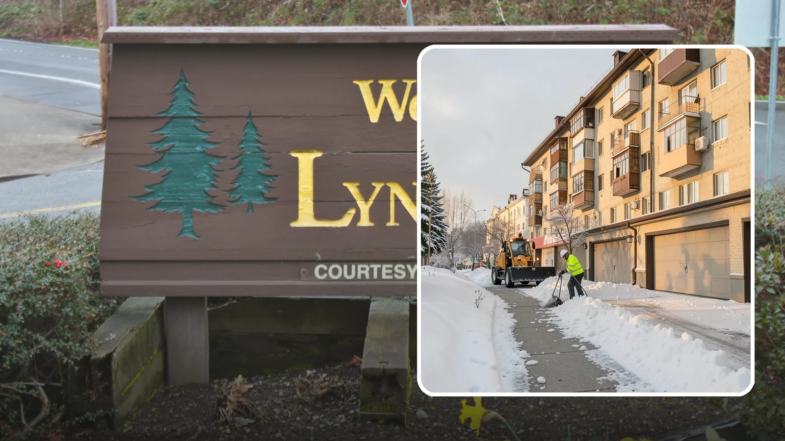Garage Entrance Snow Removal in Lynnwood, Snohomish County, WA - We clear the apron in front of your garage so the door opens freely and you can back out with traction.