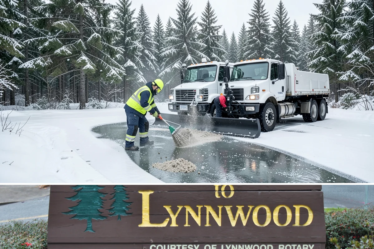 Garage Entrance Snow Removal in Lynnwood, Snohomish County, WA - Reserve service in early winter so your garage apron is handled from the season's first freeze.