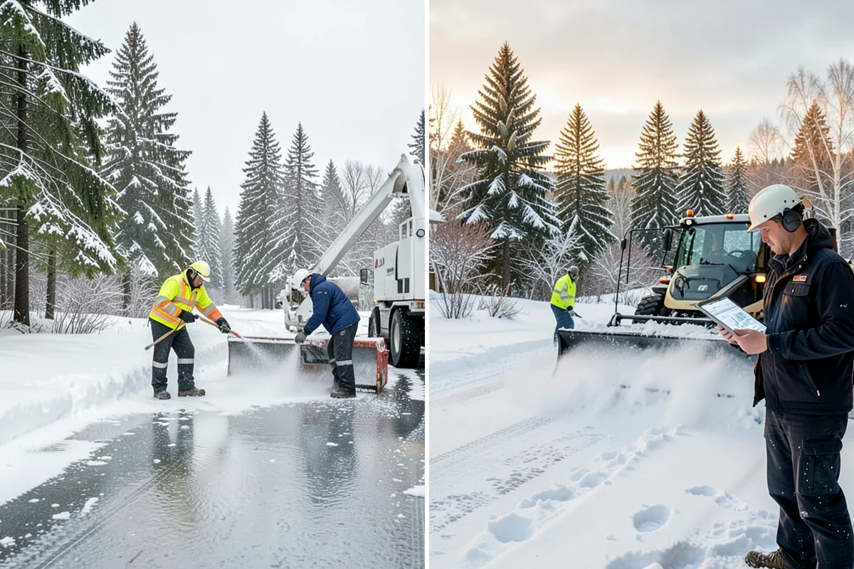 Garage Entrance Snow Removal in Maple Valley, King County, WA - We inspect the apron and garage door clearance