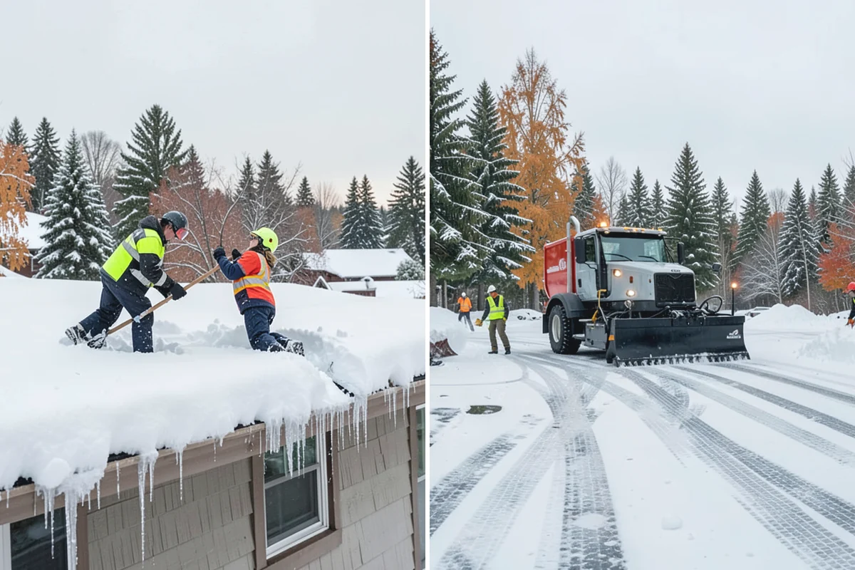 Garage Entrance Snow Removal in Medina, King County, WA - We inspect the apron and garage door clearance