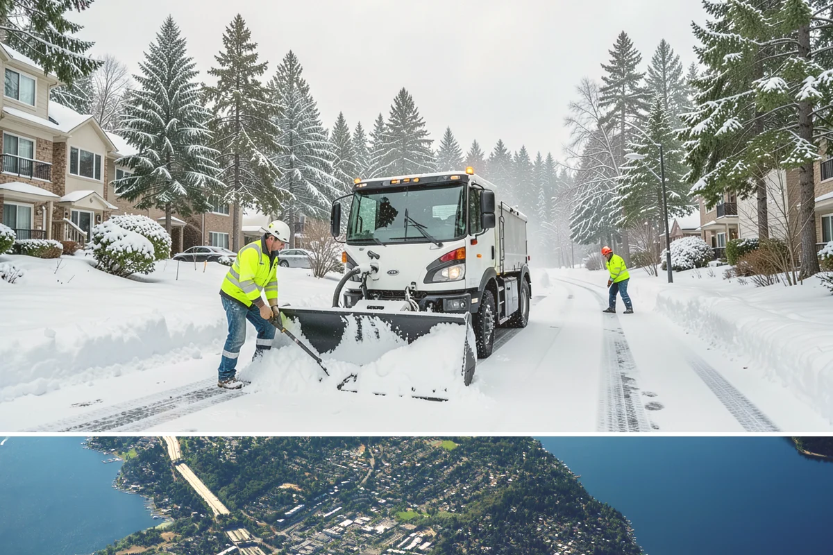 Garage Entrance Snow Removal in Mercer Island, King County, WA - Reserve service in early winter so your garage apron is handled from the season's first freeze.