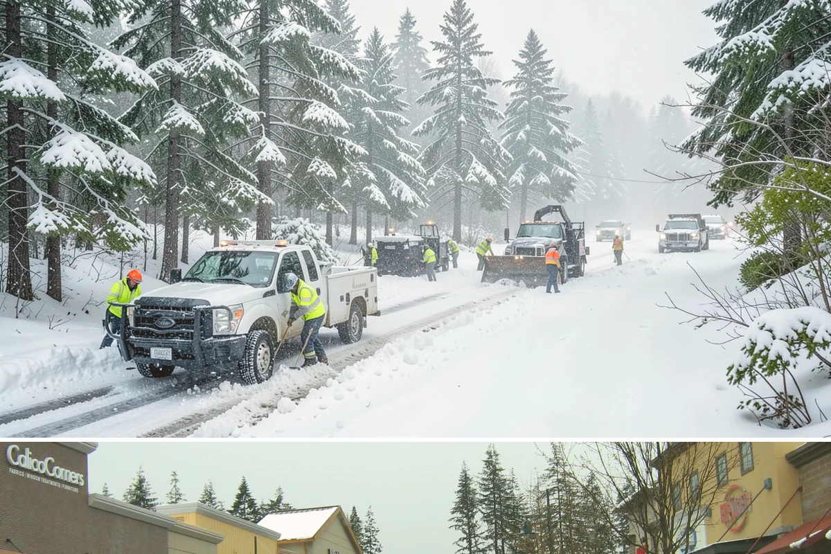 Garage Entrance Snow Removal in Mill Creek, Snohomish County, WA - Reserve service in early winter so your garage apron is handled from the season's first freeze.