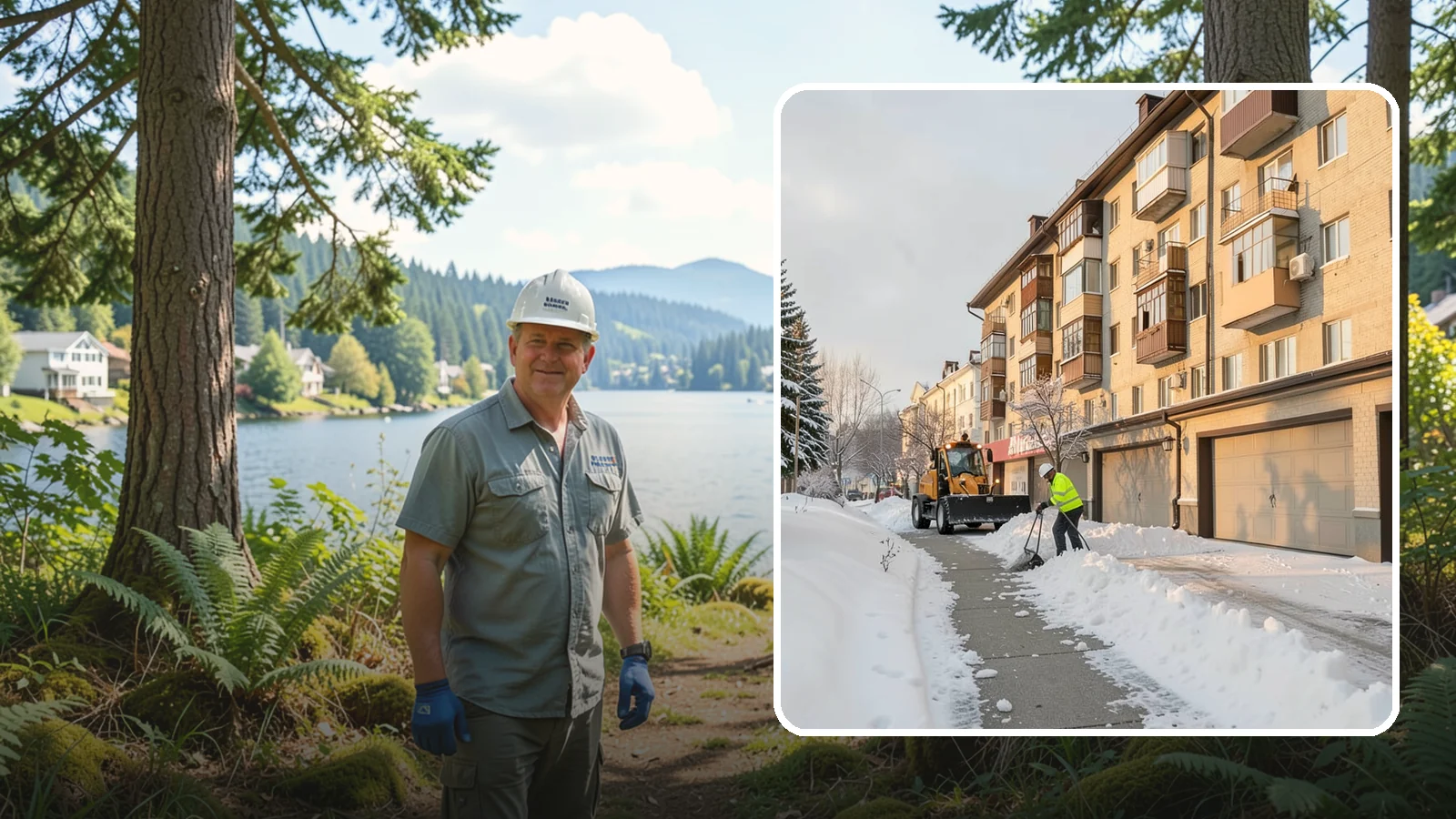 Garage Entrance Snow Removal in Milton, King County, WA - We clear the apron in front of your garage so the door opens freely and you can back out with traction.