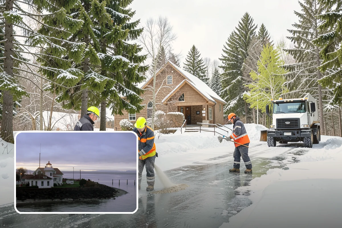 Garage Entrance Snow Removal in Mukilteo, Snohomish County, WA - Frees the overhead door to open without jamming