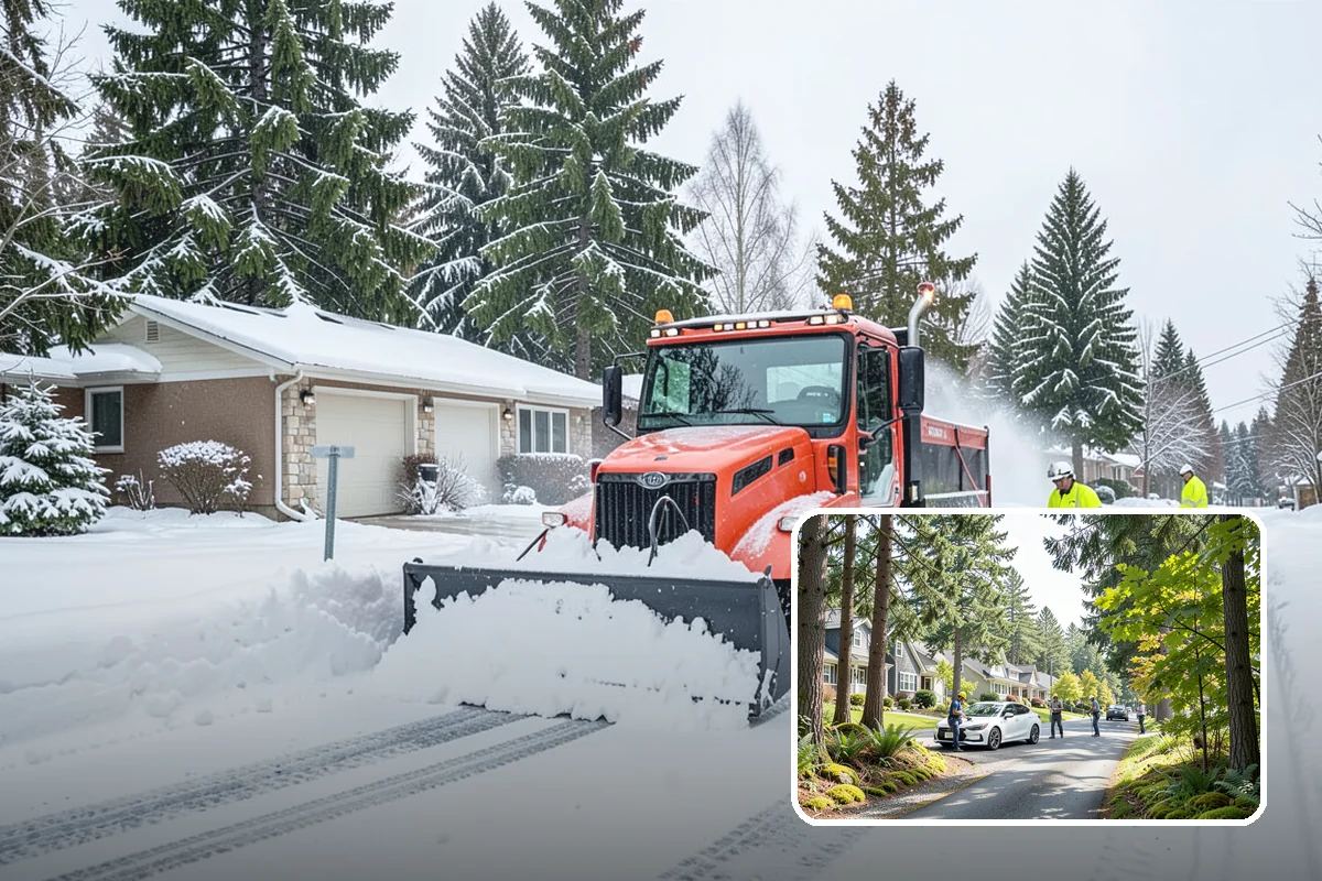 Garage Entrance Snow Removal in Normandy Park, King County, WA - Frees the overhead door to open without jamming