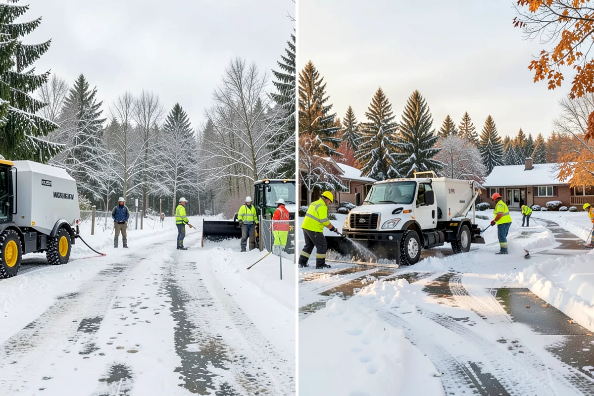 Garage Entrance Snow Removal in Normandy Park, King County, WA - We inspect the apron and garage door clearance