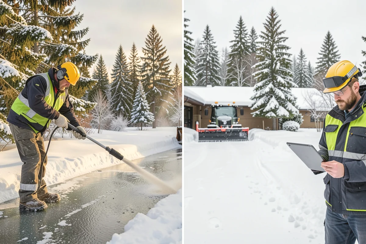 Garage Entrance Snow Removal in North Bend, King County, WA - We inspect the apron and garage door clearance