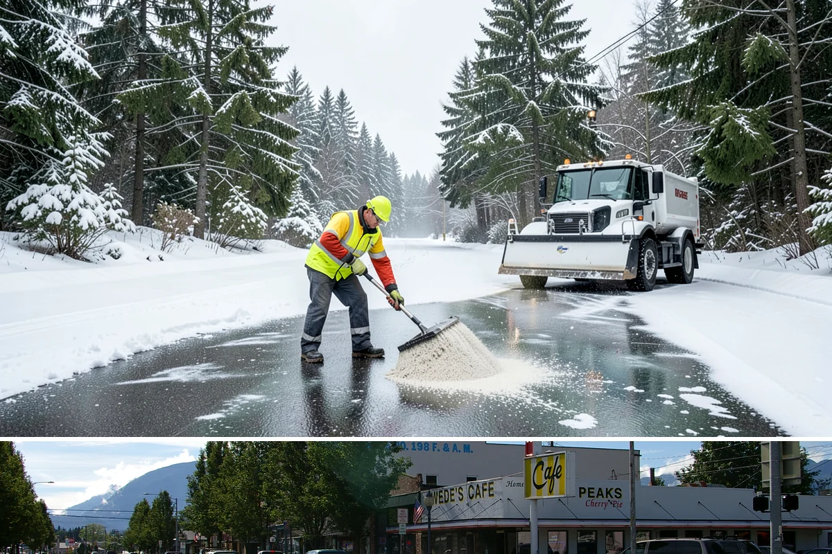 Garage Entrance Snow Removal in North Bend, King County, WA - Reserve service in early winter so your garage apron is handled from the season's first freeze.